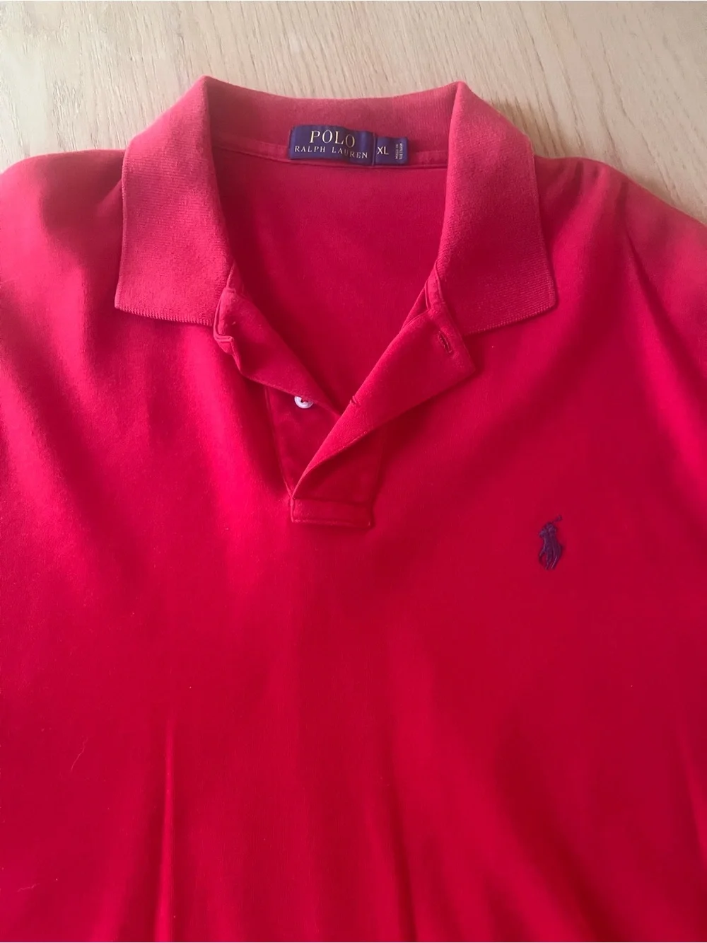Ralph Lauren Red Short-Sleeve Polo with Contrast Pony